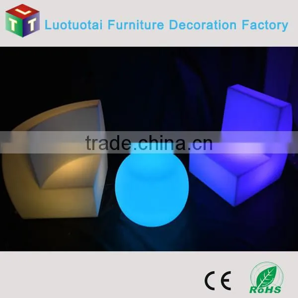 Manufacture--2015 New corner led illuminated sofa/cordless led light up outdoor furniture with remote control