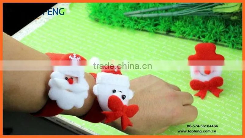 promotional christmas Princess Plush Slap Bracelet