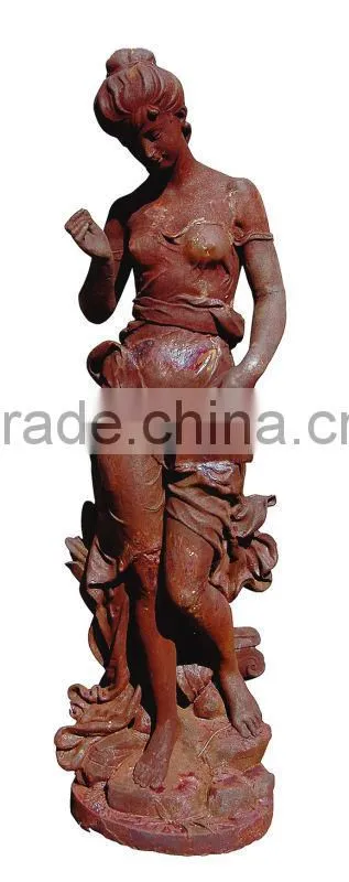 antique large cast iron garden statues