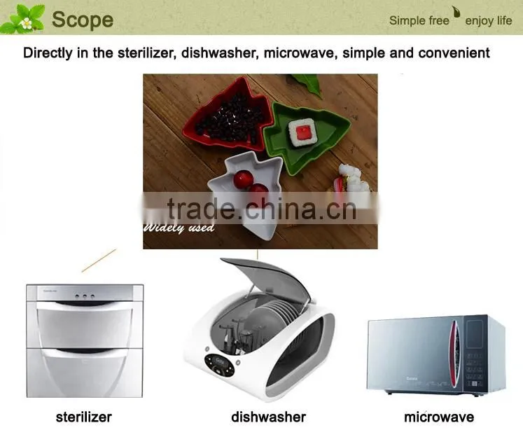 Foreign trade Christmas tree small ceramic dish ,sauce dish creative dish snack dish