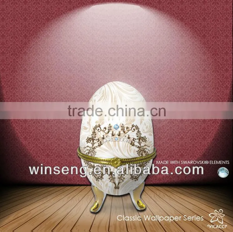 Wholesale Porcelain Egg-shaped Trinket box ornaments