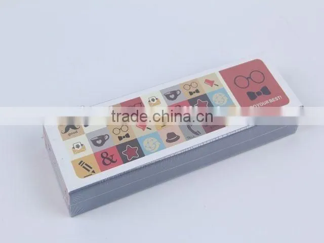 Rectangular single-layer printed paper pencil box colorful pencil case