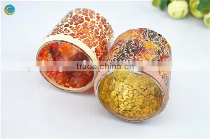 cheap colorful mosaic glass candle holder