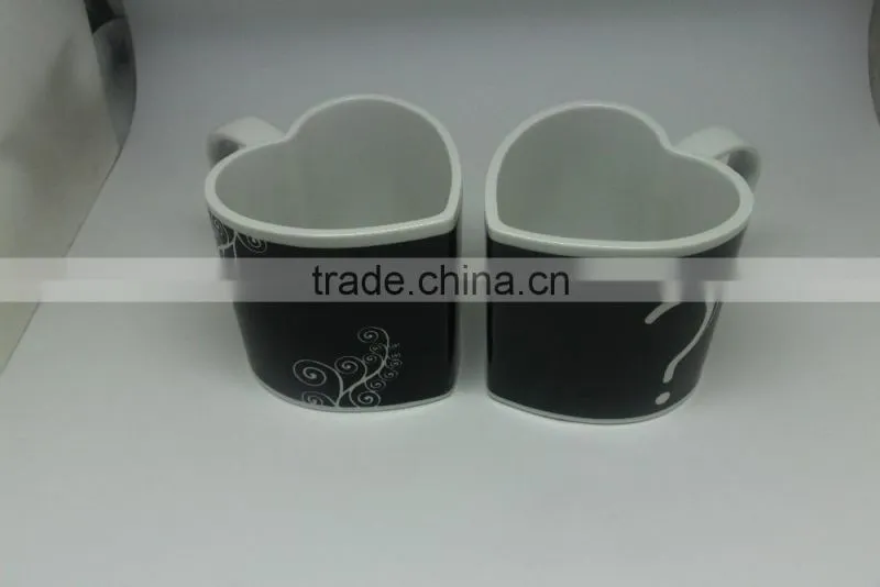 novelty items 11oz heart shaped handle ceramic mug for gift