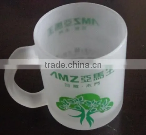 330ml 11oz customized frosted coffee water cup glass mug