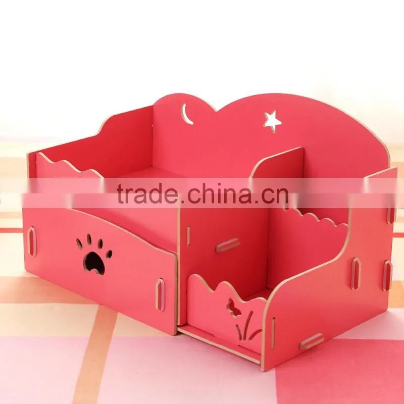 The wooden box DIY Korean cosmetic storage box desktop drawer storage
