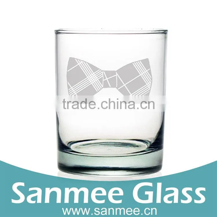 Girls Glass Cup Gift Set Pretty Bow Ties Logo Decal Rocks Glass
