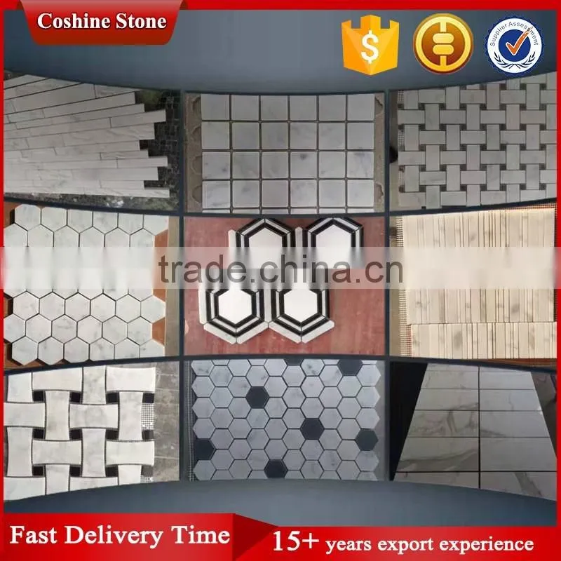 Jianfa stone factory direct sale oriental white marble stone mosaic