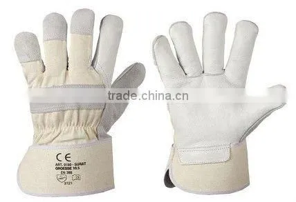Red cow split Work glove