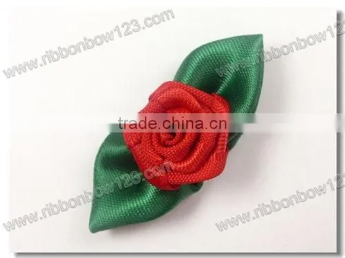 New satin leaves ribbon bows