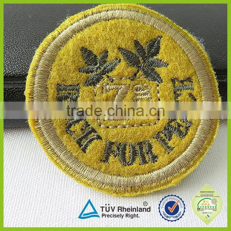 Cherry fruit felt embroidery patch
