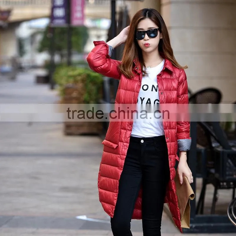 2017 winter duck down jacket women new style graceful light weight down jacket