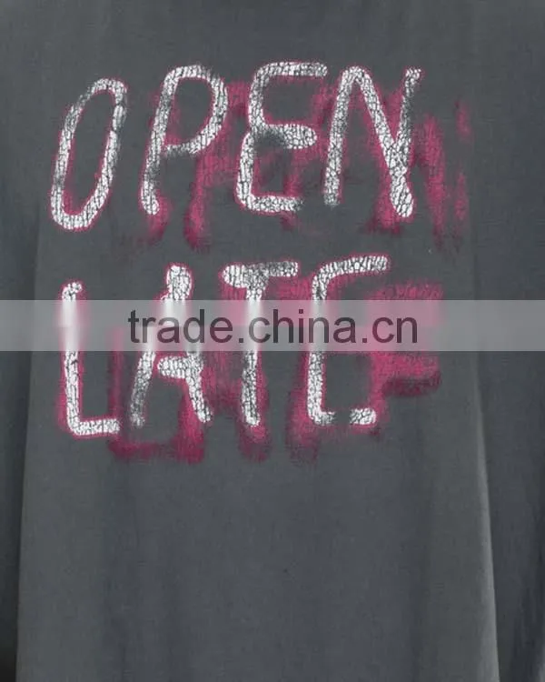 European Style 100% Cotton Mens Gray Oversized T Shirt OEM