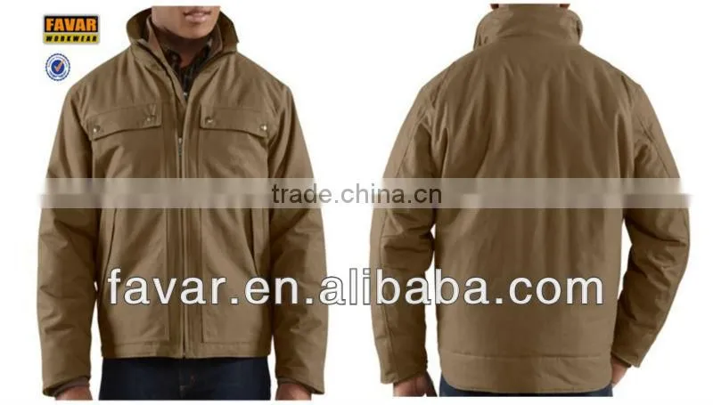 Men Heavy Winter Casual Canvas Quilted Woodward Traditional Jacket