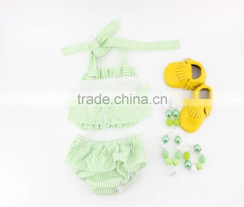 Fashionable macaron color baby swimsuit for 2017 summer wholesale