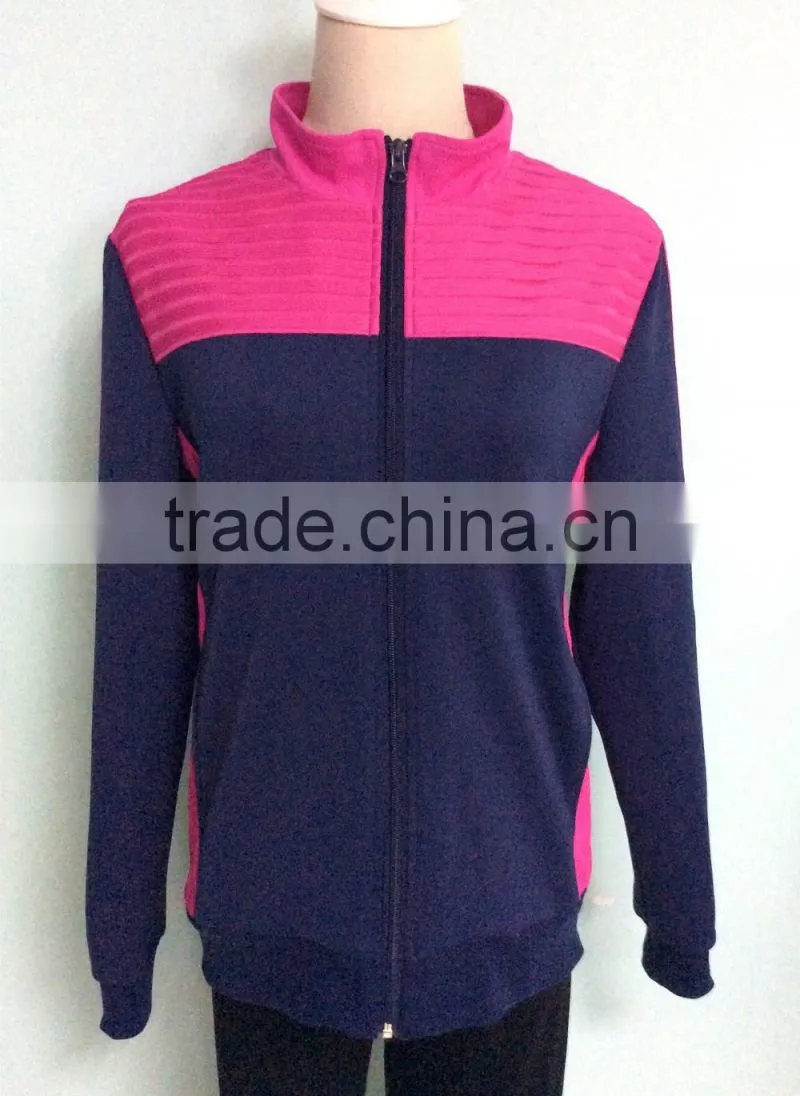 Fashion custom fantastic matching color women running sportswears made in china