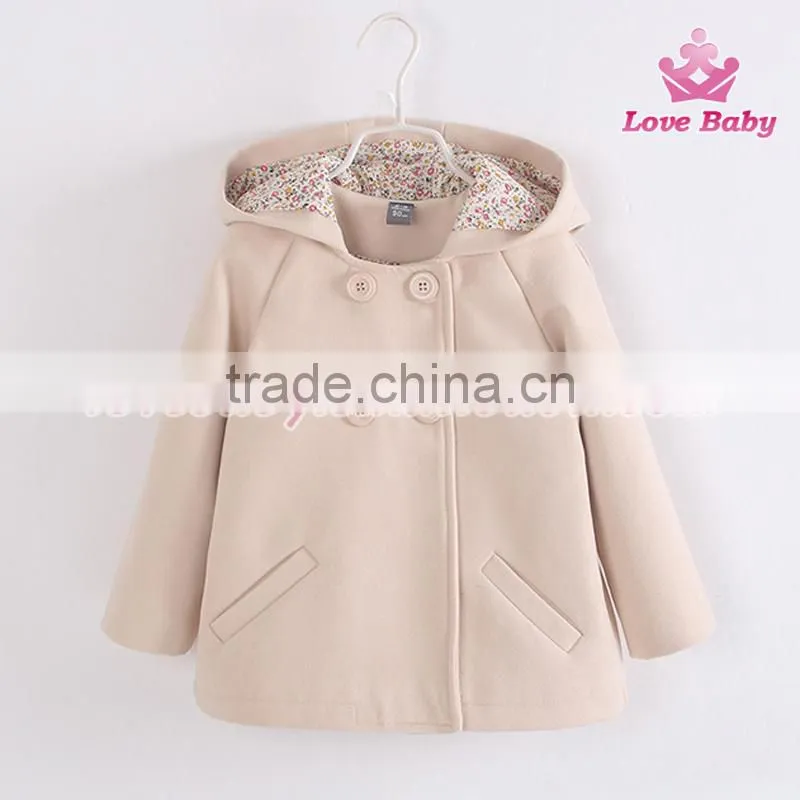 Keep Warm Wholesale Baby Girls Coat Spring and Autumn Kids Coat
