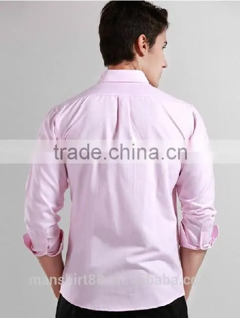 2017 latest long sleeve full cotton light blue button down oxford shirt