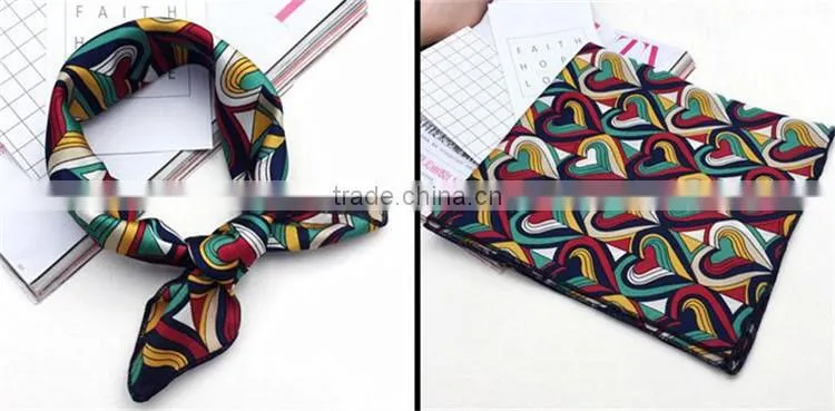 Customized Design Printed Promotional Silk Scarf