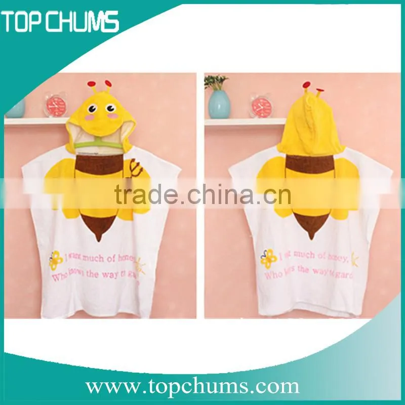 Baby cartoon baby bathrobe animal baby towel with hood