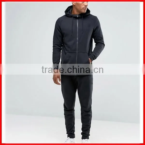 Mens Modern Latest Design Tracksuit Set In Black Wholesale Plain Jogging Suit High Quality Tracksuits