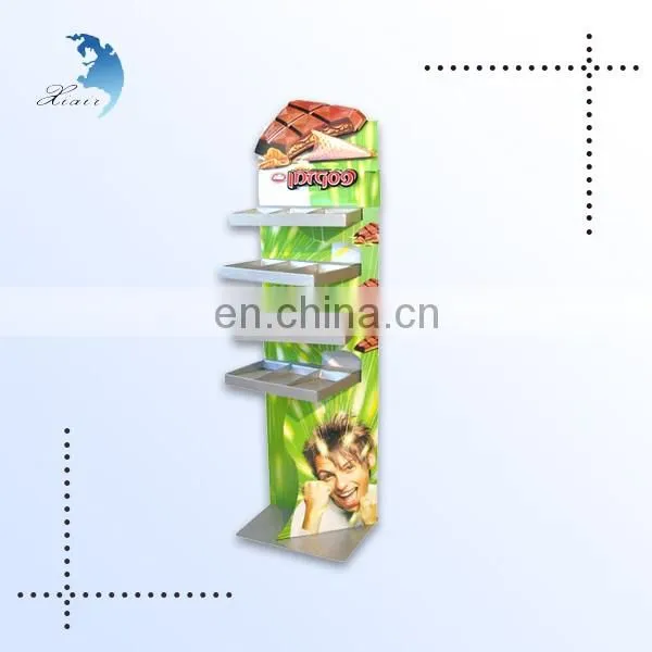 New logo printed plastic shop modern display rack acrylic shop rack