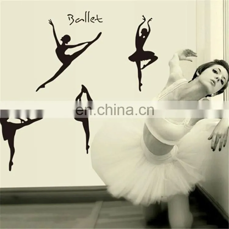 Modern Ballerina Girl Removable PVC Wall and Window Stickers