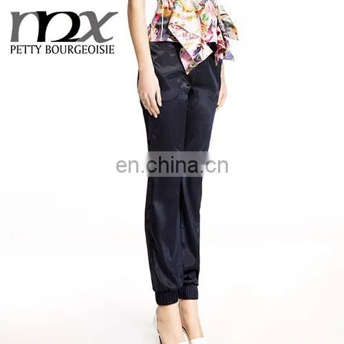 Loose Pants For Women Pure Color Simple Style With Ankle Elastic