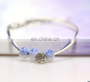 Chinese handicrafts fine jewelry ceramic beads bracelet lotus seed accessories honey lovers
