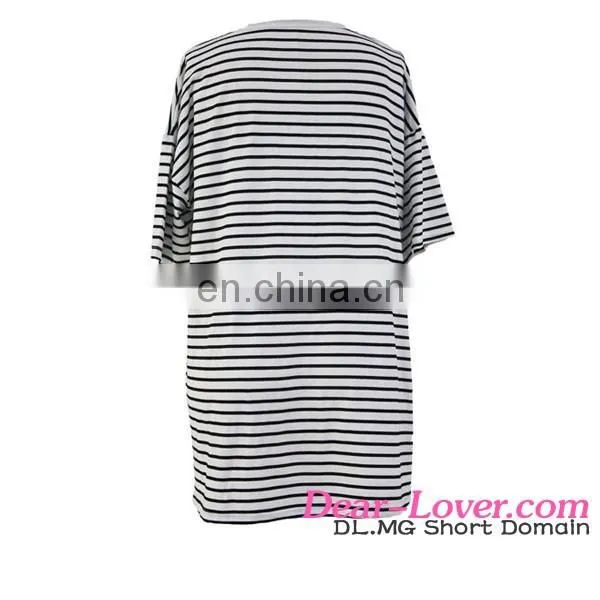 Wholesale Black White Striped Beach Shirt Brazilian Bikini Beachwear