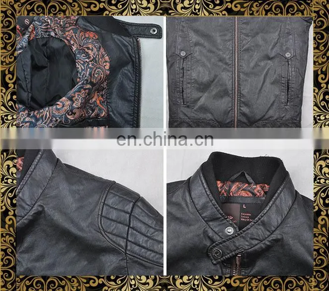 2015 top new design high quality PU leather jacket