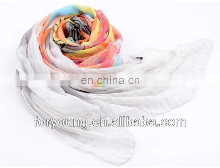 ostrich feather print scarf