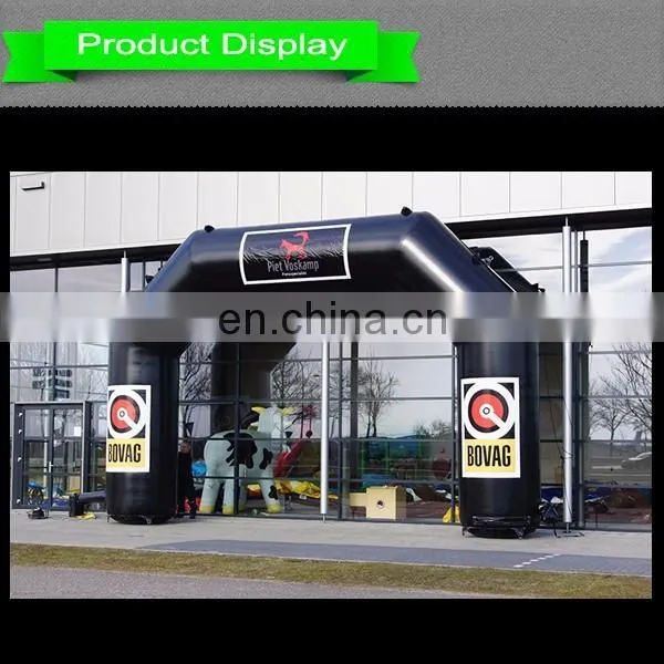 Black Decorative inflatable outdoor arch gate for trade show