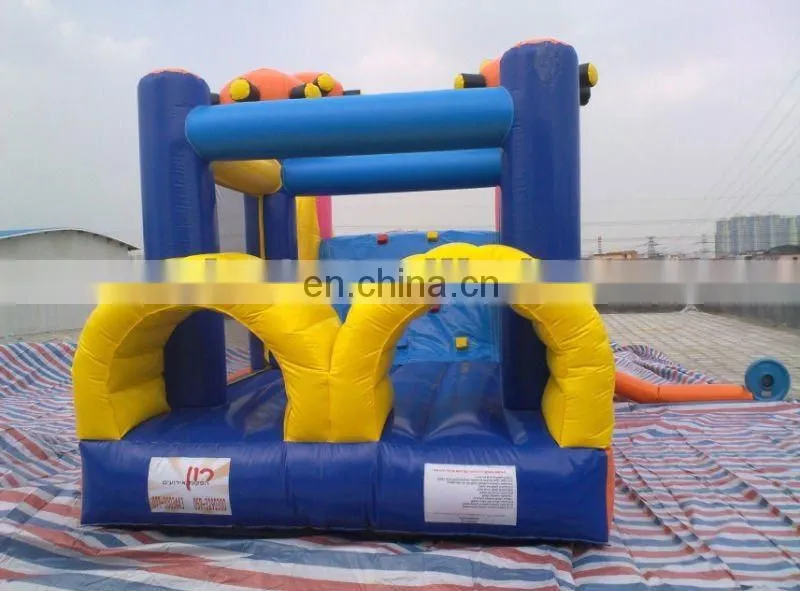 inflatable combo obstacle with small tunnel