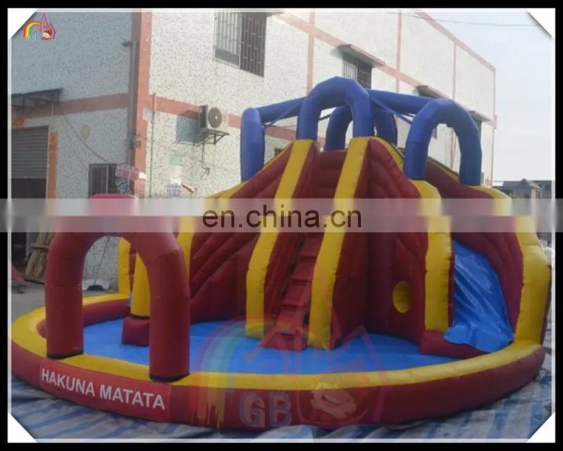 manafacture price inflatable water slide with pool air toy inflatable pool with slide for sale