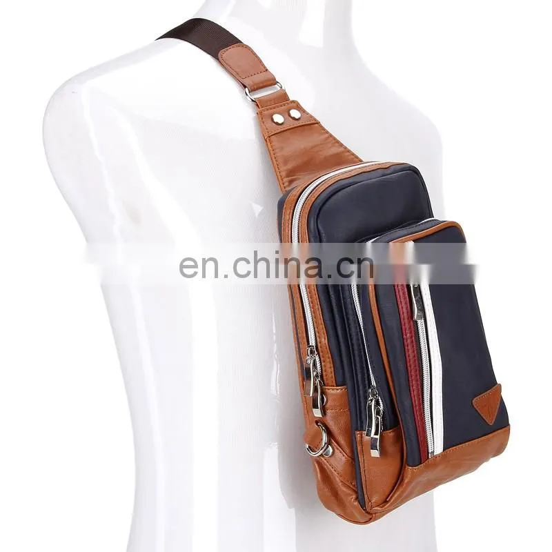 China making Hot selling waterproof men leather sling bag