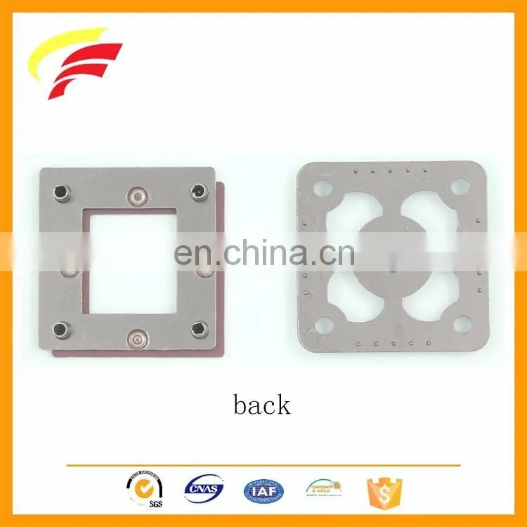 35mm zinc alloy bicolor two squares combined snap button for jacket