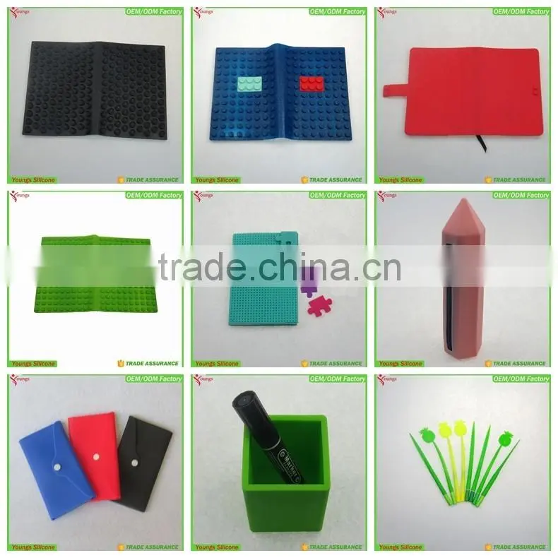 2016 Cute and colorful silicone notebook, block design notebook with sucker