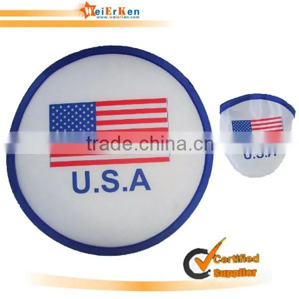 Customized Logo Designed Nylon Folding Frisbee