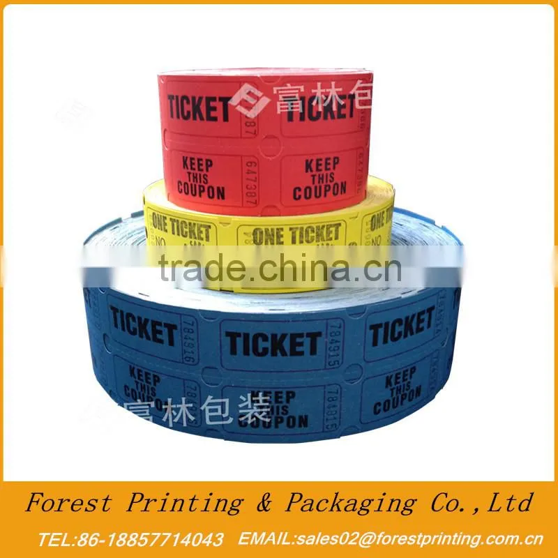Raffle ticket rolls printing