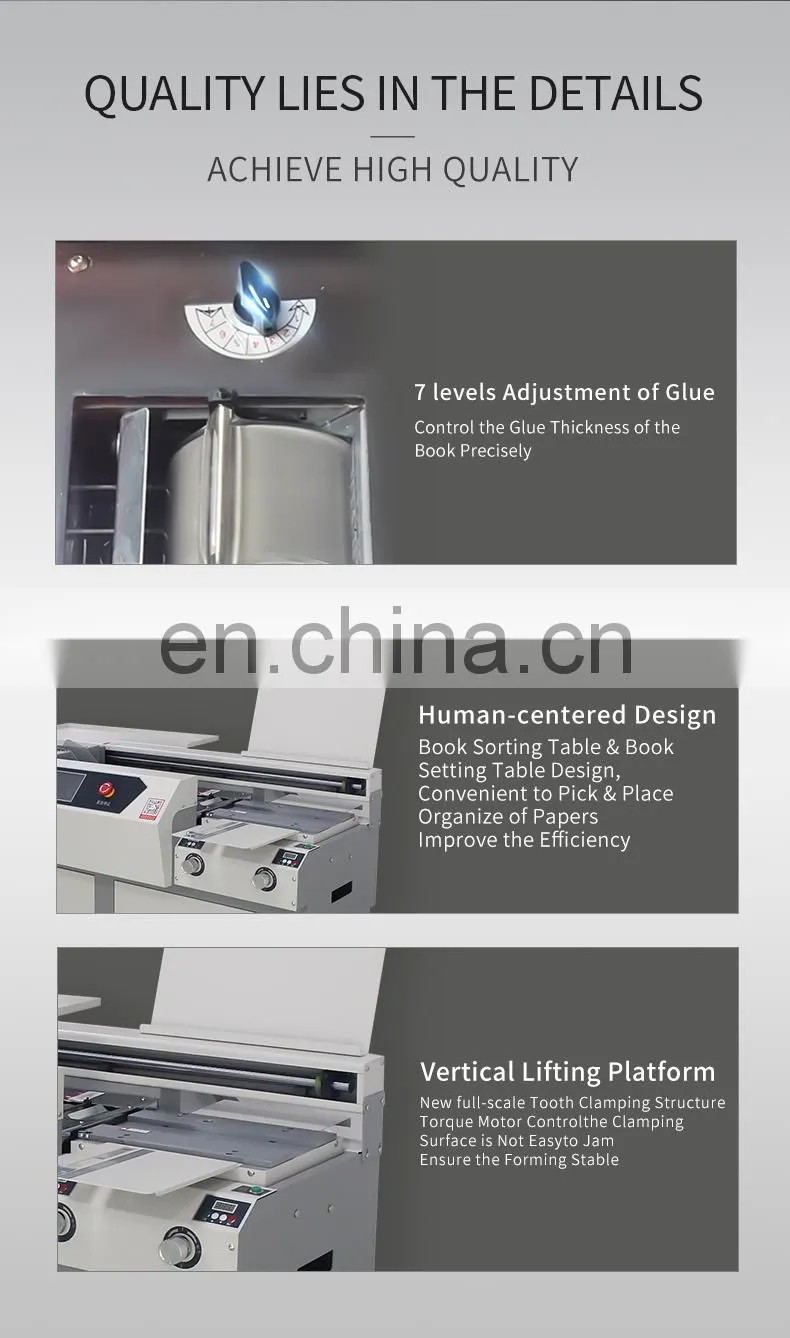 BM300L for 320 mm glue binding machine perfect binder hot glue book binder binding machine