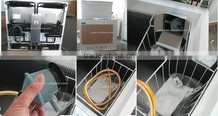 158L Glass Door Commercial Chest Freezer showcase for sale