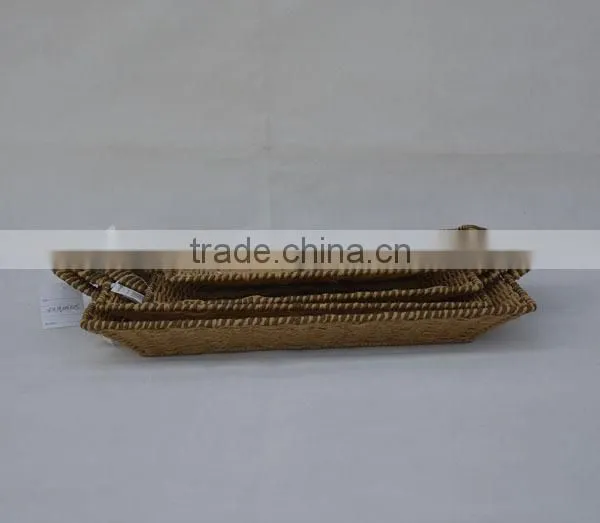 set of 4 rectangular wholesale paper rope woven egg tray