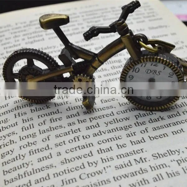 Mini Pocket Watch Bike Style Acrylic Glass Watch