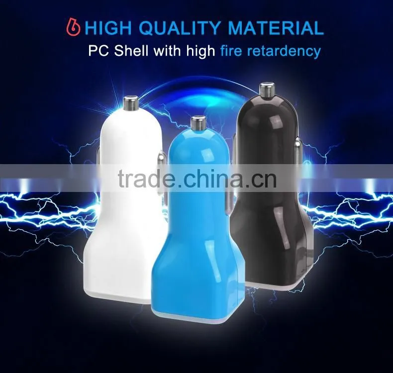Dual USB Car Charger For iPad iPhone 5V 3.1A Mini Adapter