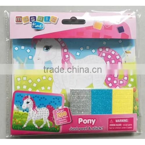 New Arrival ! cheap promotional Children DIY mosaic sticker art for kids