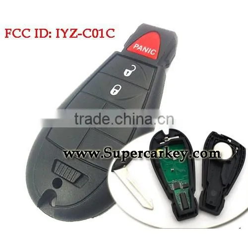 Best quality 2+1 Button remote key with 315MHZ For Chrysler(FCC :KOBDT04A)