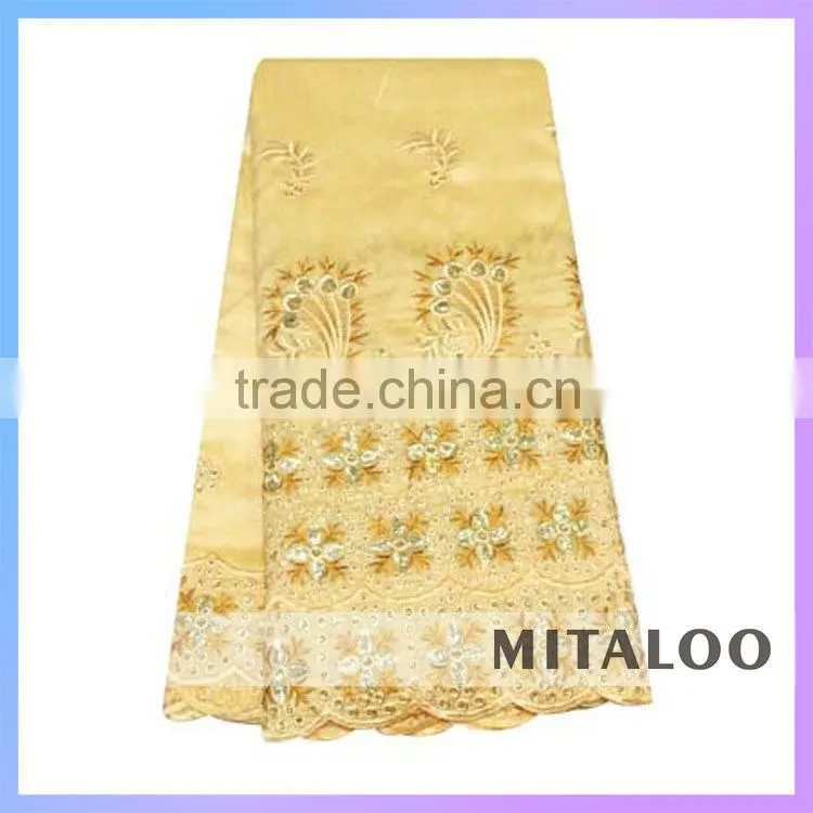 Mitaloo MGP0047 Wholesale Hotselling Indian Raw Silk George Lace Fabric