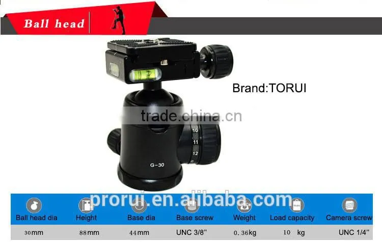 Camera Ball Head mounted ptz camera Tripod with carrying case