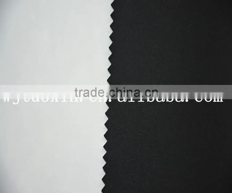 30D polyester fabric bonded with white transfer pu